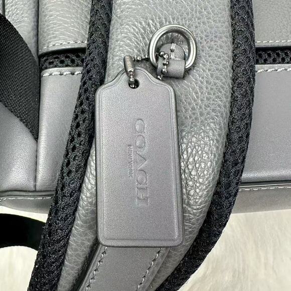 Coach Men's Sprint Backpack In Leather/Gunmetal/Graphite CT015 NWT - Picture 7 of 10